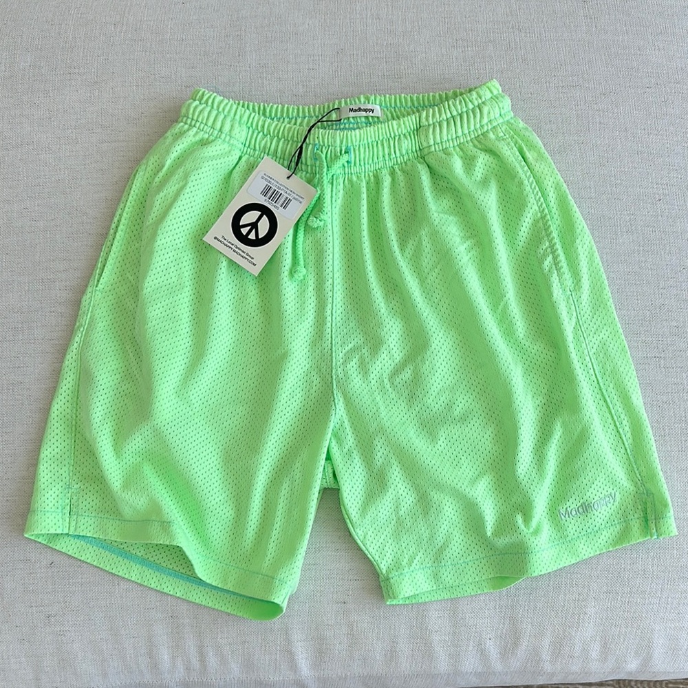 Madhappy Green Athletic Shorts Elastic Waist